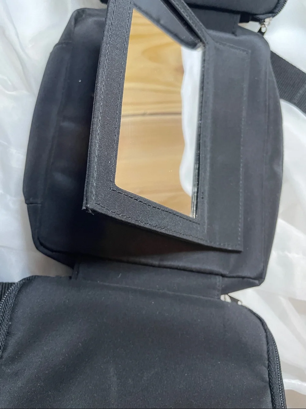 Stila Black Logo Cosmetic Organizer Bag